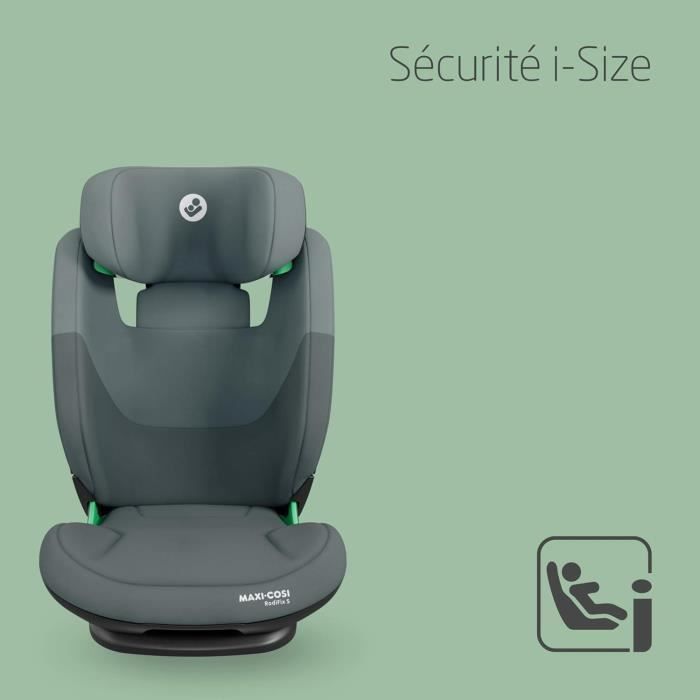Maxi-Cosi RodiFix S i-Size, Siege Auto ISOFIX, 3 Positions d'Inclinaison, Protection G-CELL, AirProtect, 3,5-12 ans, Tonal Graphite