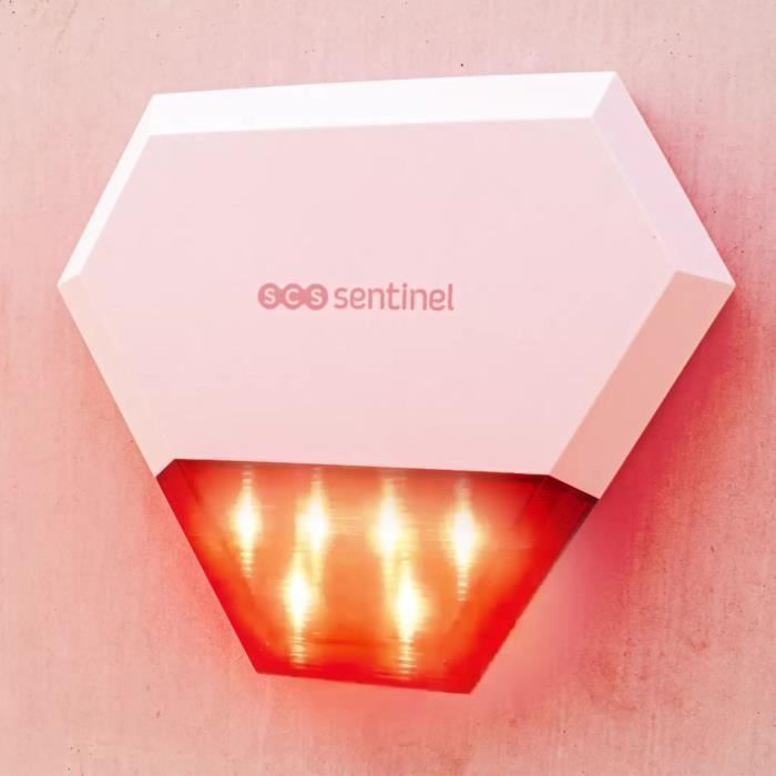 KitAlarm Sirene Externa com Fio Adicional - SCS SENTINEL - Alcance de 80m - Alerta Sonoro e Visual