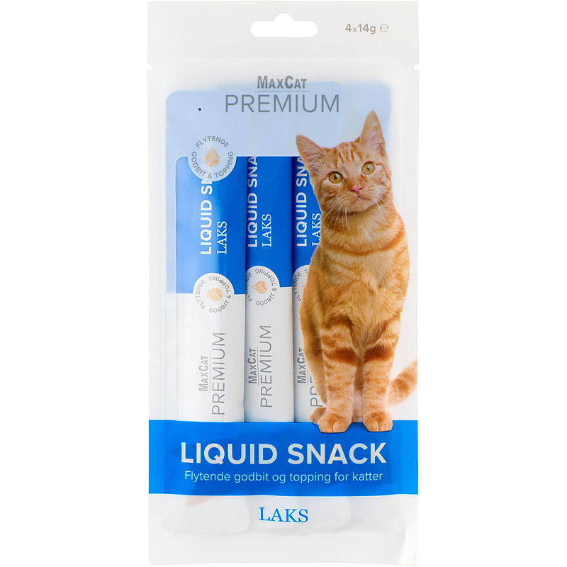 Friandises liquides MaxCat pour chats, 4 x 14 g, saumon MaxCat