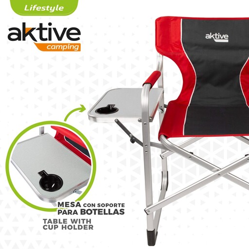 Aktive Director Camping Chair with Table and Thermal Bag