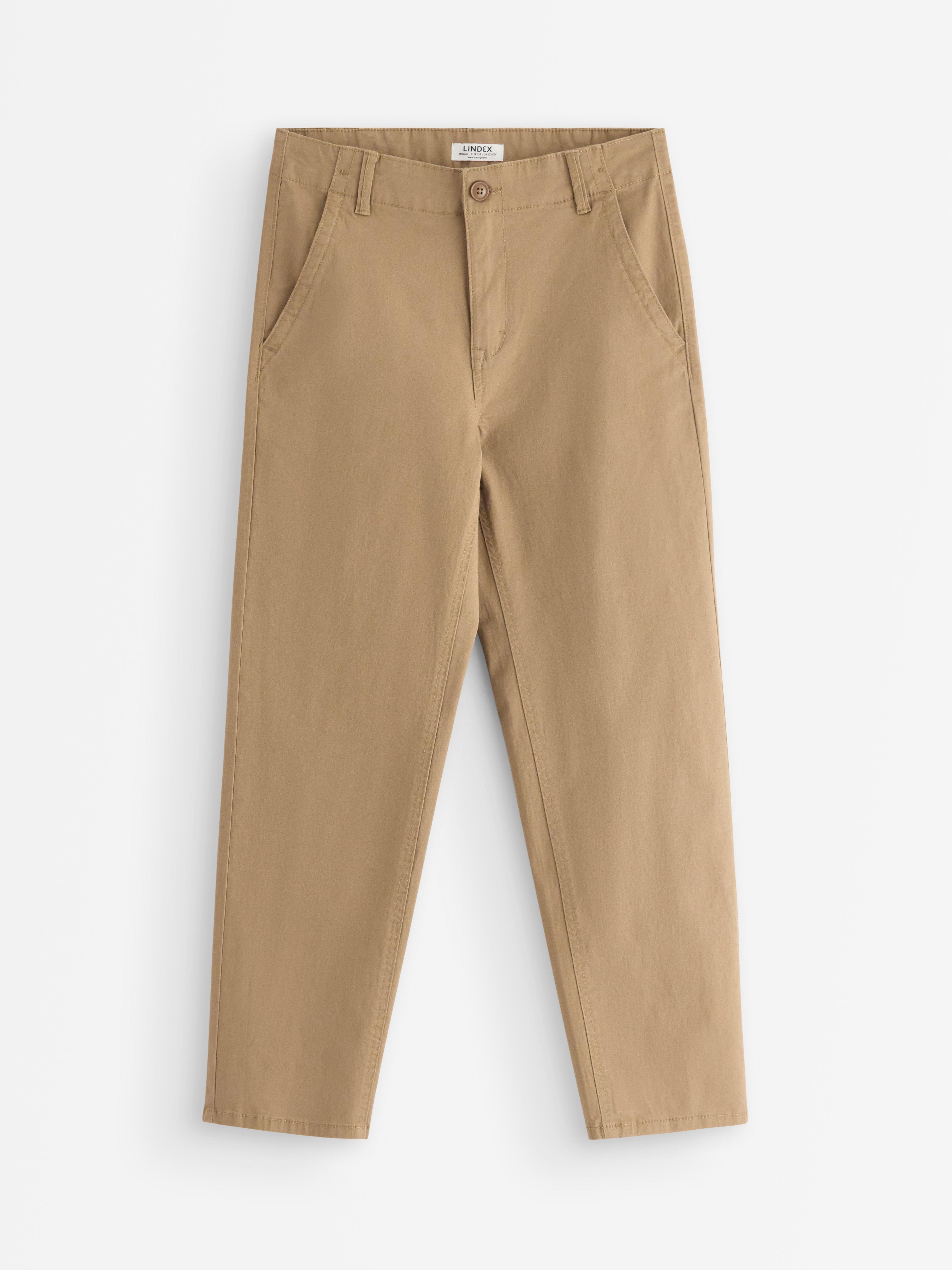 WILMER Široke chino hlače kaki boje