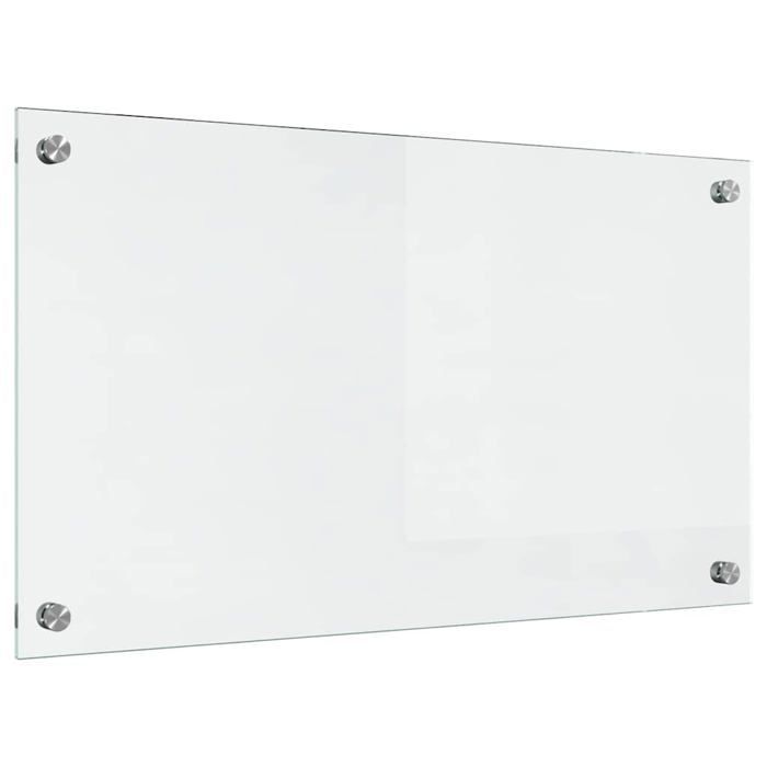 Dosseret de cuisine en verre trempé - vidaXL - 70x40x0.8 cm - Transparent - Thermorésistant - Durable - Épaisseur 6 mm