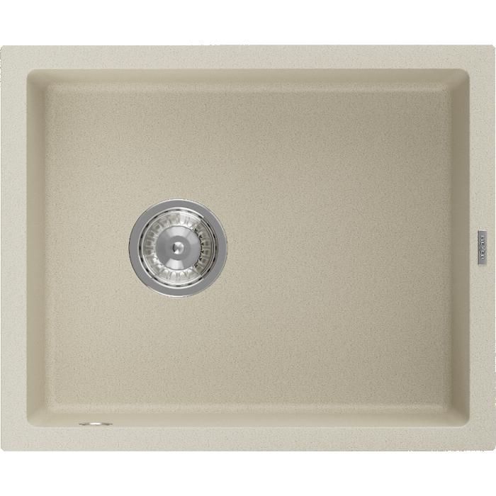 Fregadero de granito Mexen Pedro de un solo seno, 560 x 460 mm, color beige - 6508561000-69