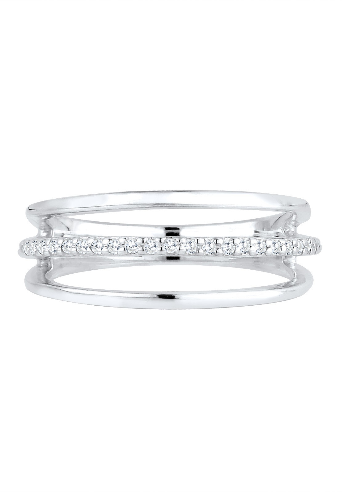 Elli Femmes couches avec cristaux de zirconium en argent sterling 925