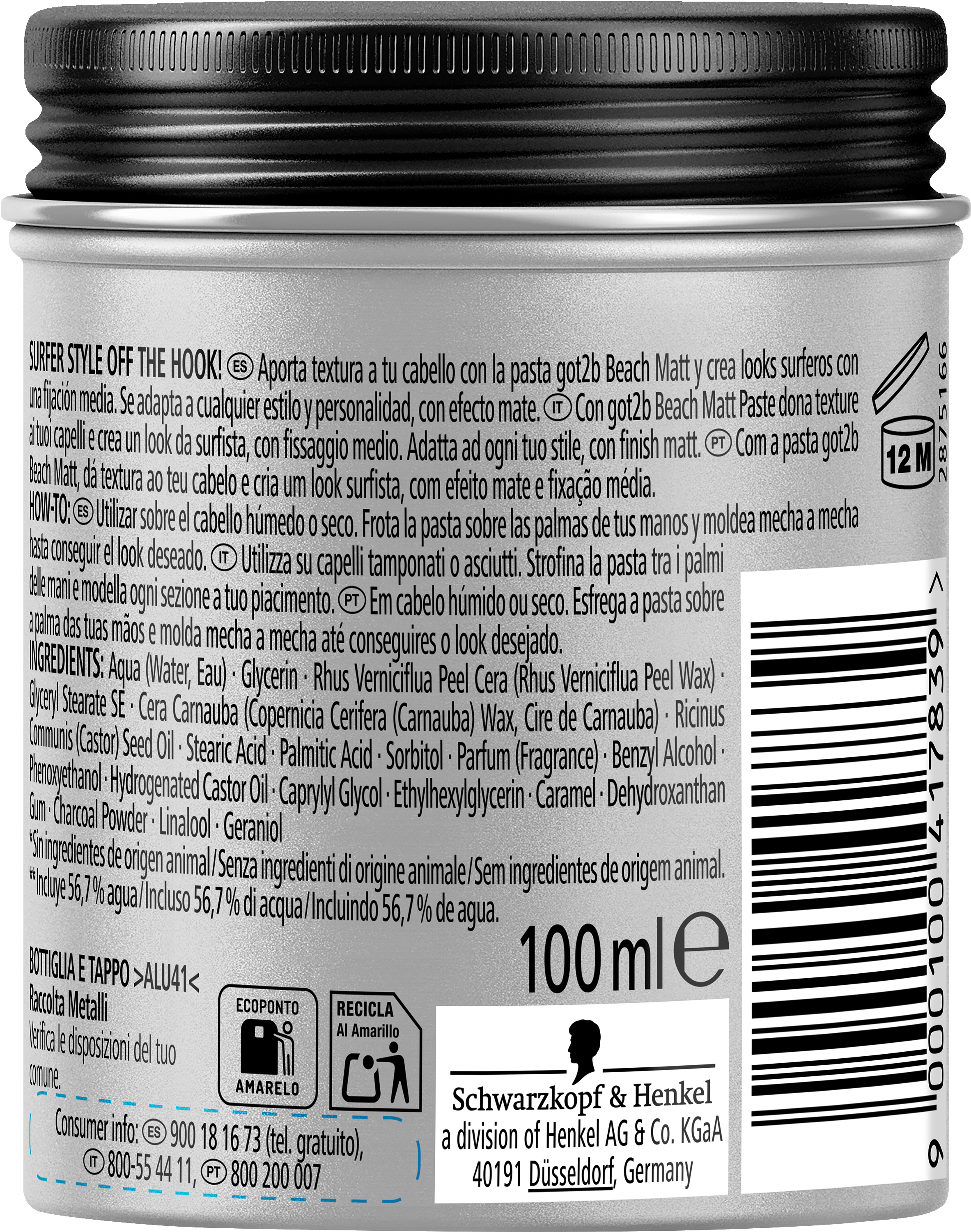 Paplūdimio matinės pastos formavimo kremai