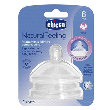 Chicco Natural Feeling -tutti, nopea virtaus, 6 kk, 1 kpl, 1 kpl