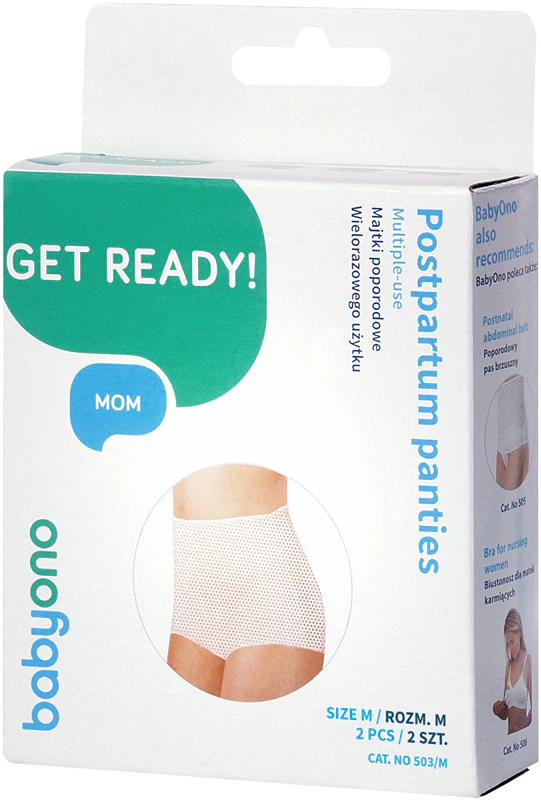 BabyOno Get Ready Multifunctionele Mesh Slipjes Postpartum slipjes