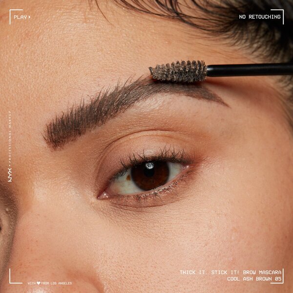 Rimel pentru sprâncene NYX Professional Makeup Thick It. Stick It! Cool Ash Brown