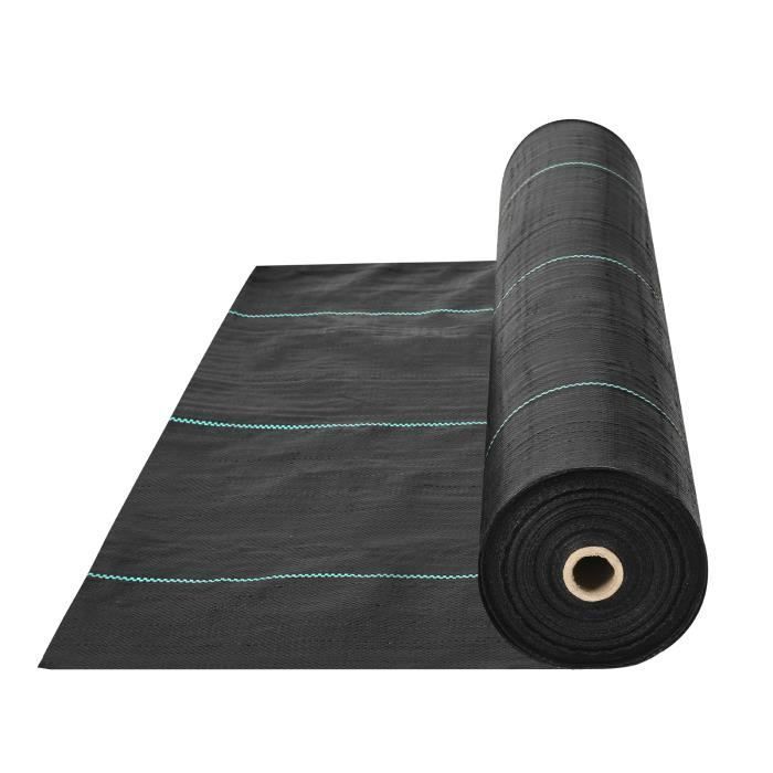 Toile de Paillage - VEVOR - Toile Anti-Mauvaises Herbes Anti-Mauvaises Herbes Géotextile Tissé PP 1,8x30,5m 108g