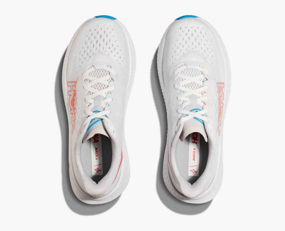 HOKA Mach 6 White / Nimbus Cloud