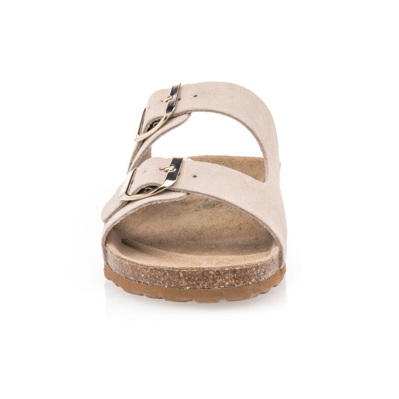 Sandalias beige para mujer / Zapatos de punta abierta