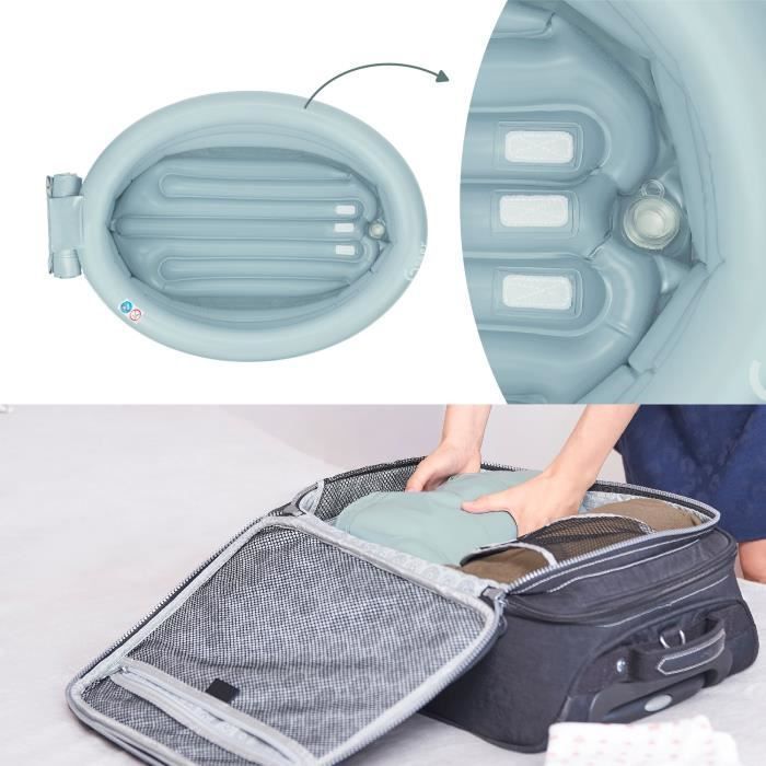 Babymoov Baignoire Gonflable de voyage, Évolutive en Piscine pour enfant, Réducteur Amovible, De 0 à 12 mois, Aqua Dots