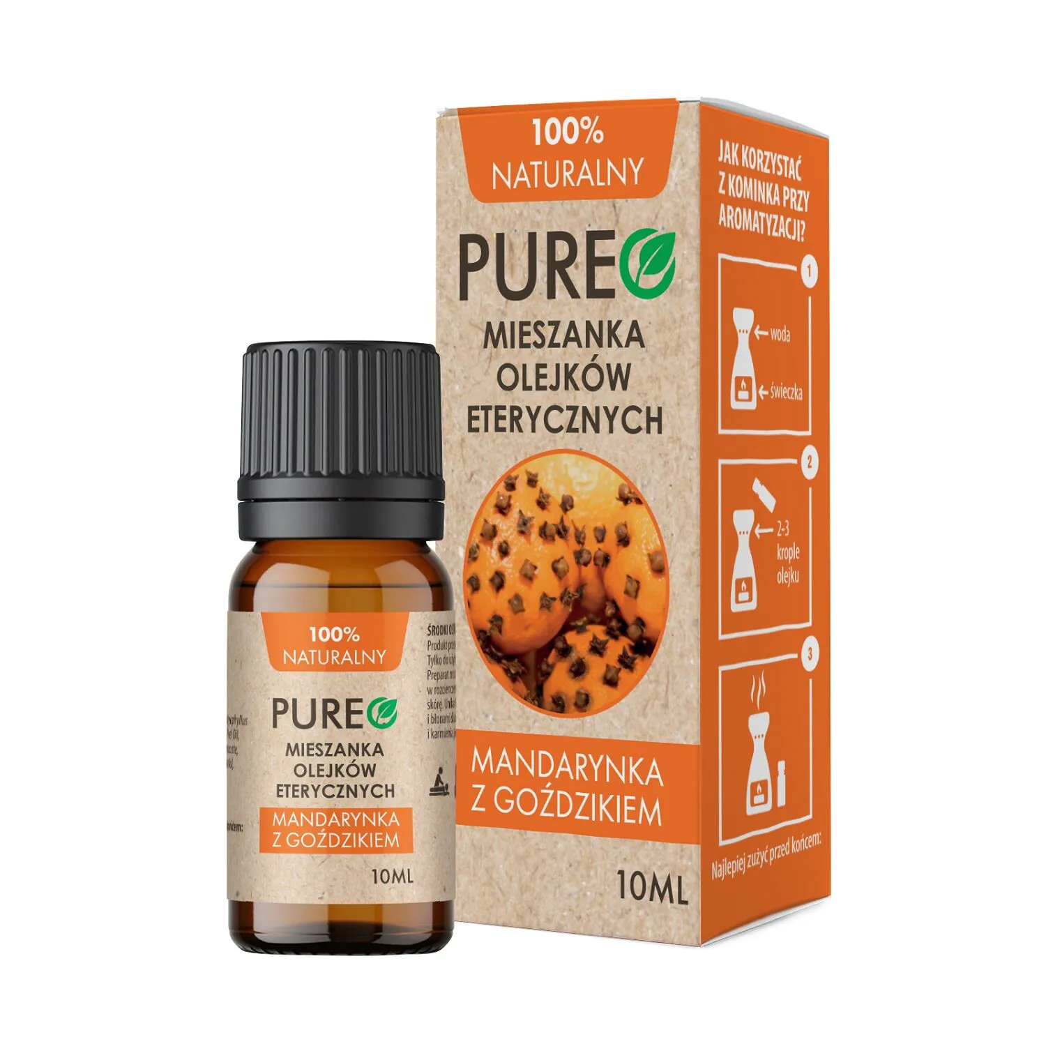 Pureo Mieszanka naturalnych olejków eterycznych Mandarynka z goździkiem