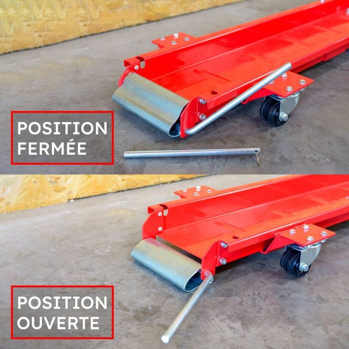 Soporte giratorio para motocicletas - Carro para motocicletas - Transportador de motocicletas para almacenamiento - Riel de almacenamiento - Capacidad de carga 567 kg - Meca24