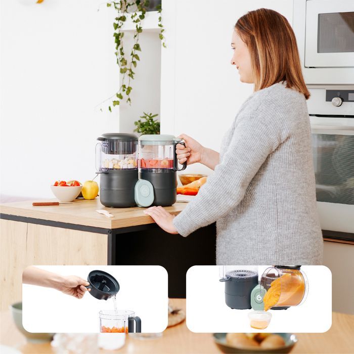 Babymoov Nutribaby One Babyvoedingmaker - Kooktoestel en blender - Levenslange garantie - BPA-vrij