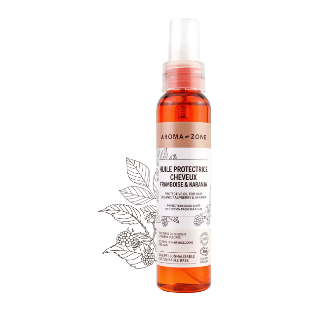 Huile protectrice cheveux Karanja & Framboise BIO