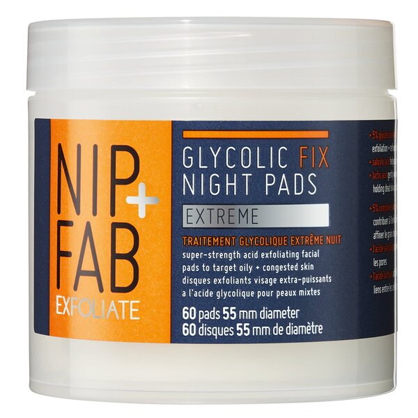 Nip + Fab Glycolic Fix Extreme Night Pads<br>60 stuks, doffe huid