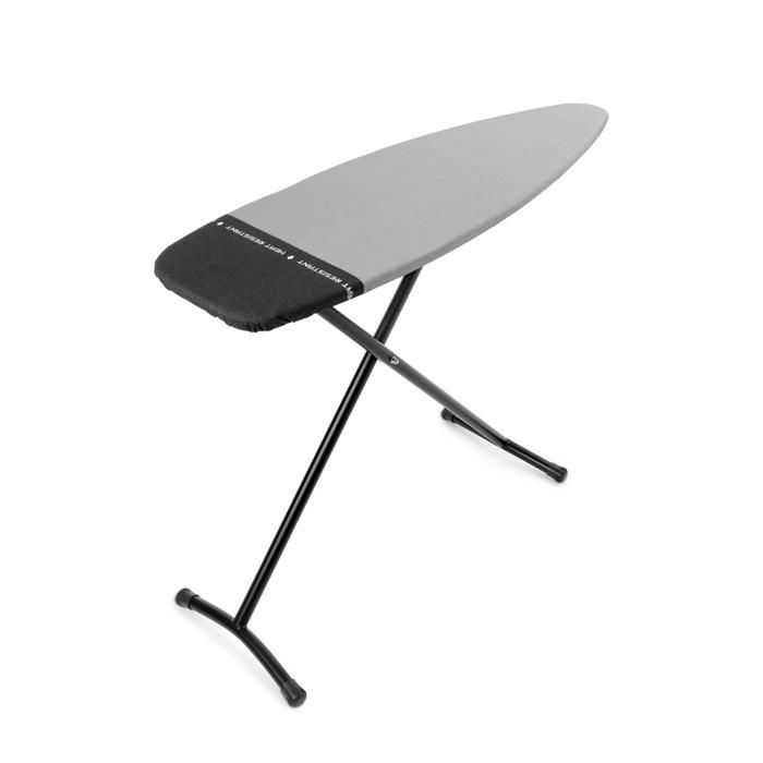 Brabantia Table à Repasser D, 135x45 cm, avec zone repose-fer résistante à la chaleur - Metallised
