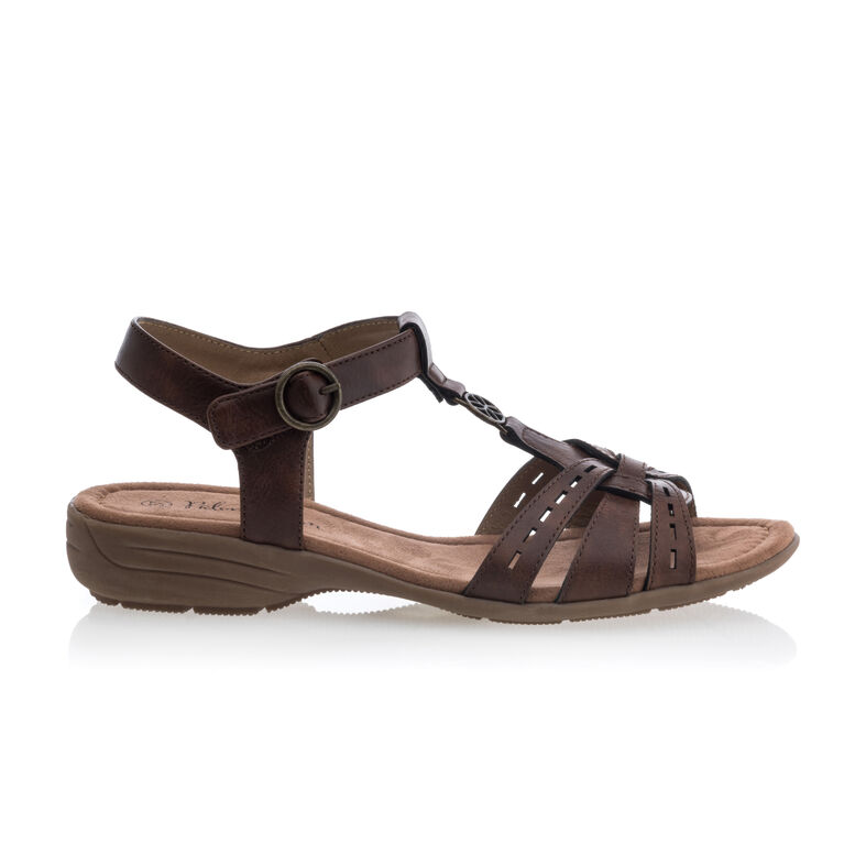 Sandali da donna marroni / Scarpe aperte in punta