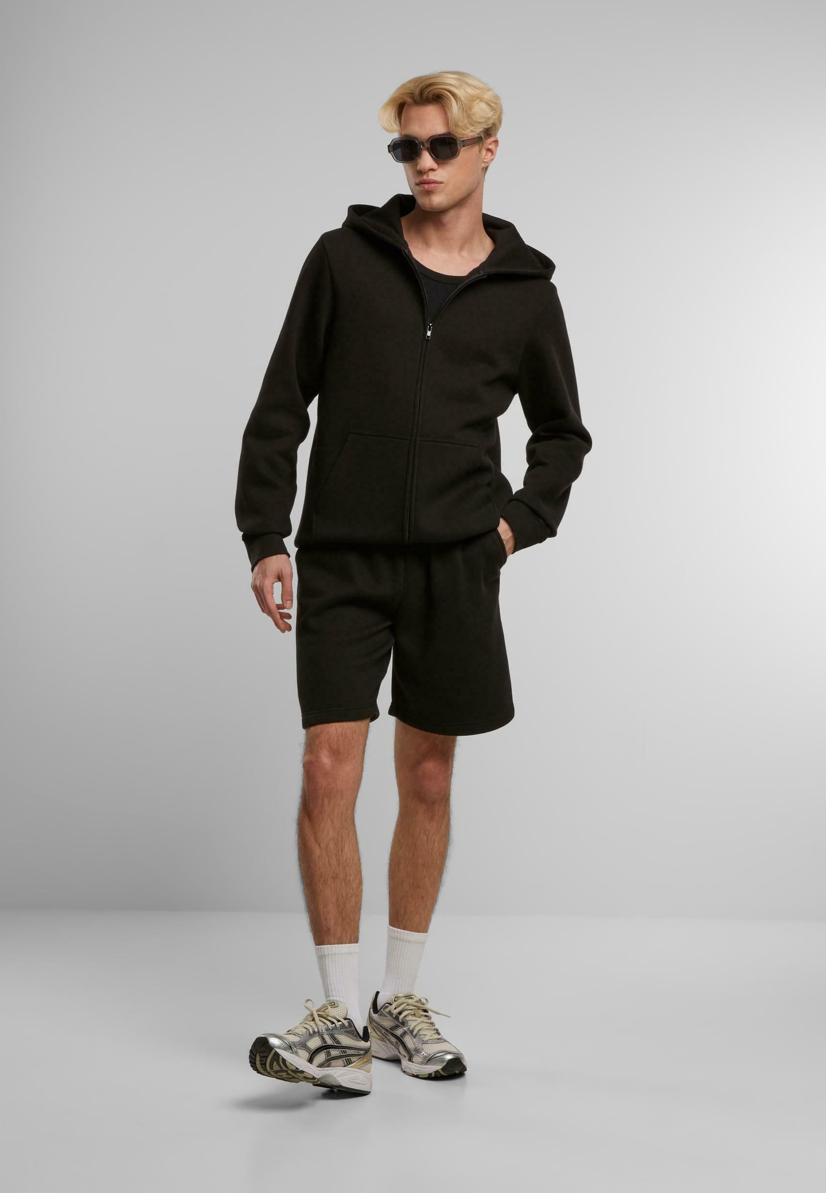 Felpa con cappuccio Urban Classics - Felpa con zip - nera
