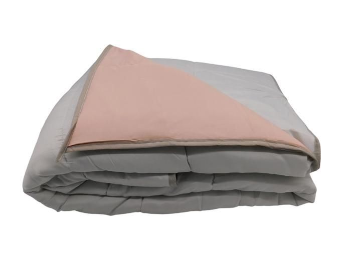 Edredón ultraligero, gris claro/rosa claro - 2 personas 220 x 240 cm - oferta especial de verano - Mortreux