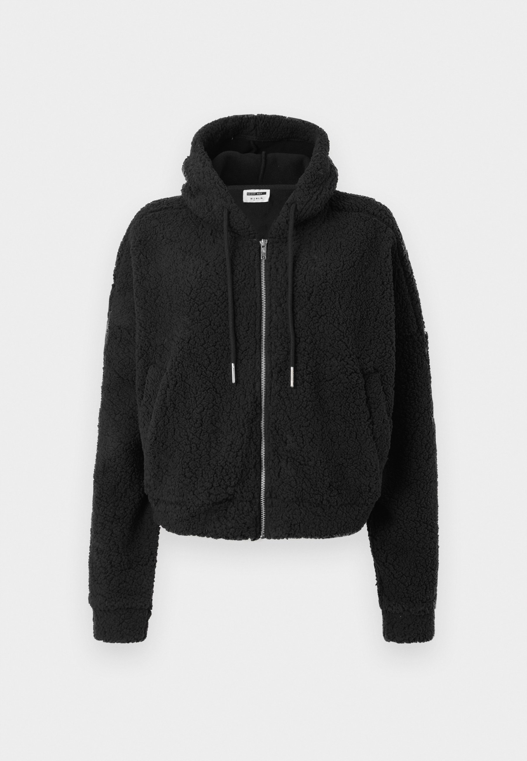 Noisy May NMCUDDLE CROP JACKET - Fleecejack - zwart