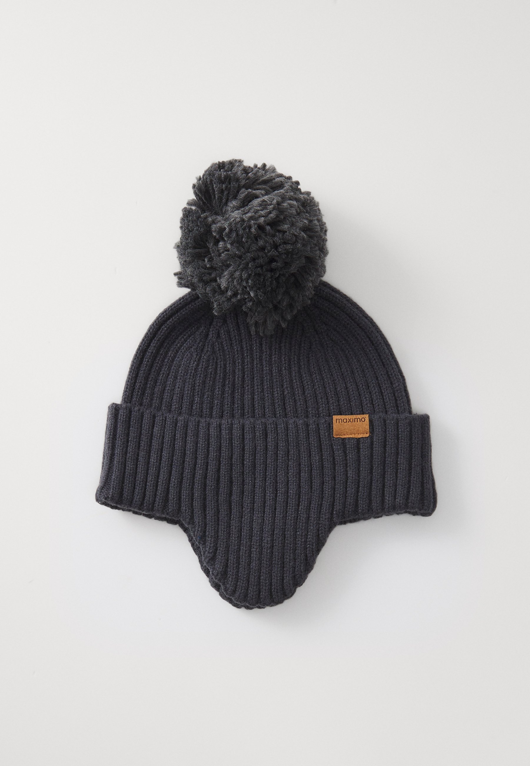 Maximo MINI HAT, TURN UP EAR FLAP, POMPON UNISEX - Berretto - grigio blu
