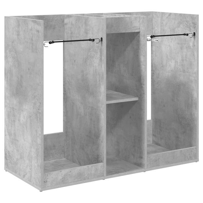 Taquilla de golf moderna - vidaXL - Gris hormigón - 102x45x85,5 cm - Amplio espacio de almacenamiento - Madera sostenible