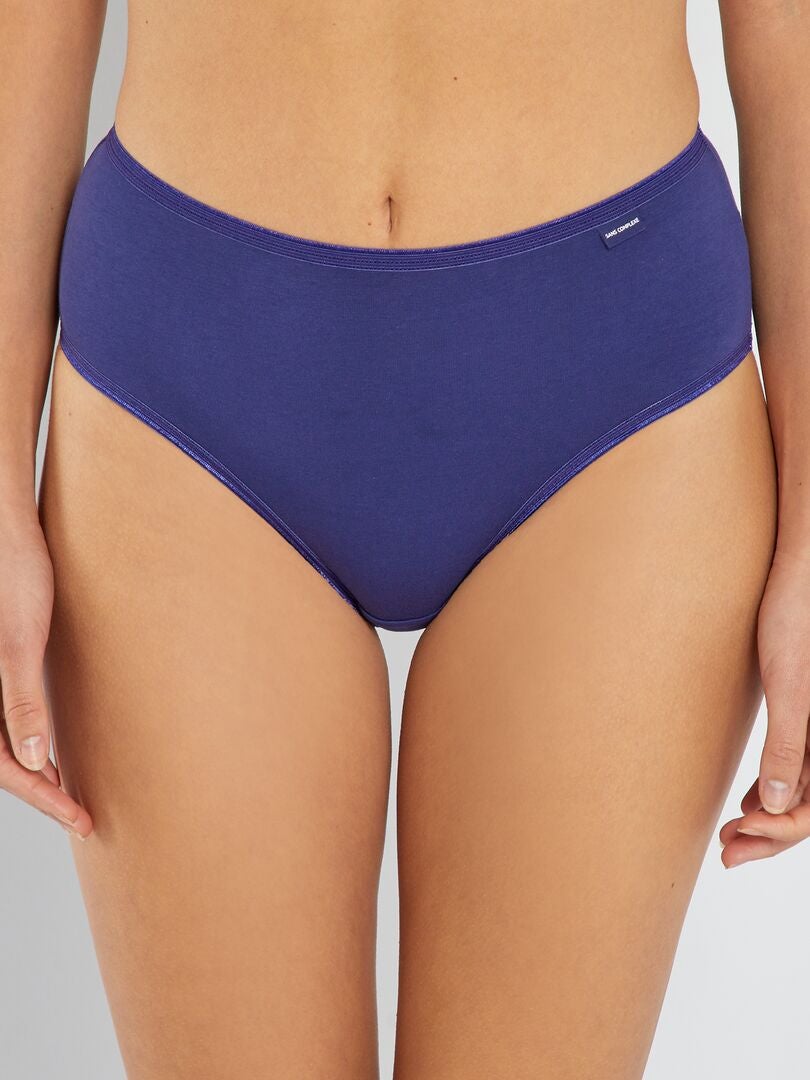 Set van 3 hooggetailleerde slips 'Sans Complexe' - BLAUW