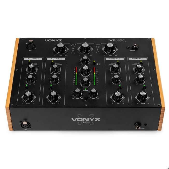 Vonyx VDJ270 - 4-Channel Rotating DJ Mixer with 2-Band EQ