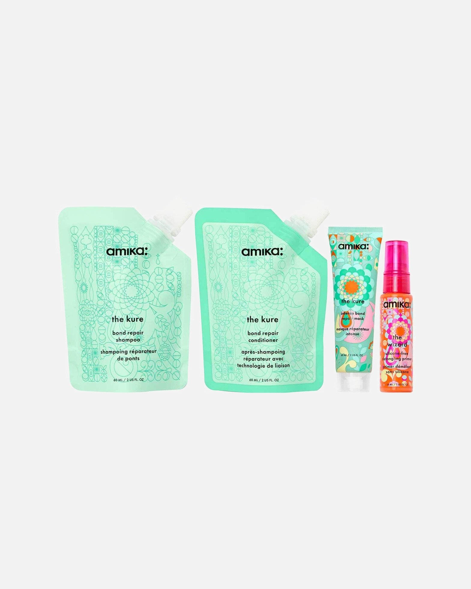 Amika set za njegu kose Rescue Team Hair Routine Probni set - 210 ml
