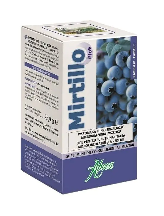 Aboca Mirtillo Plus Preparat wspierający wzrok Kapsułki