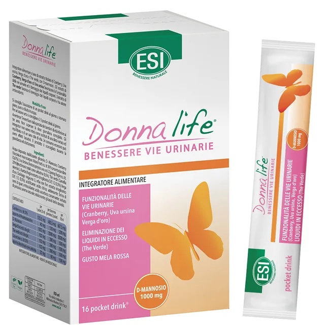 ESI Esi Donna Life Dranken voor de gezondheid van de urinewegen, 16 kleine flesjes