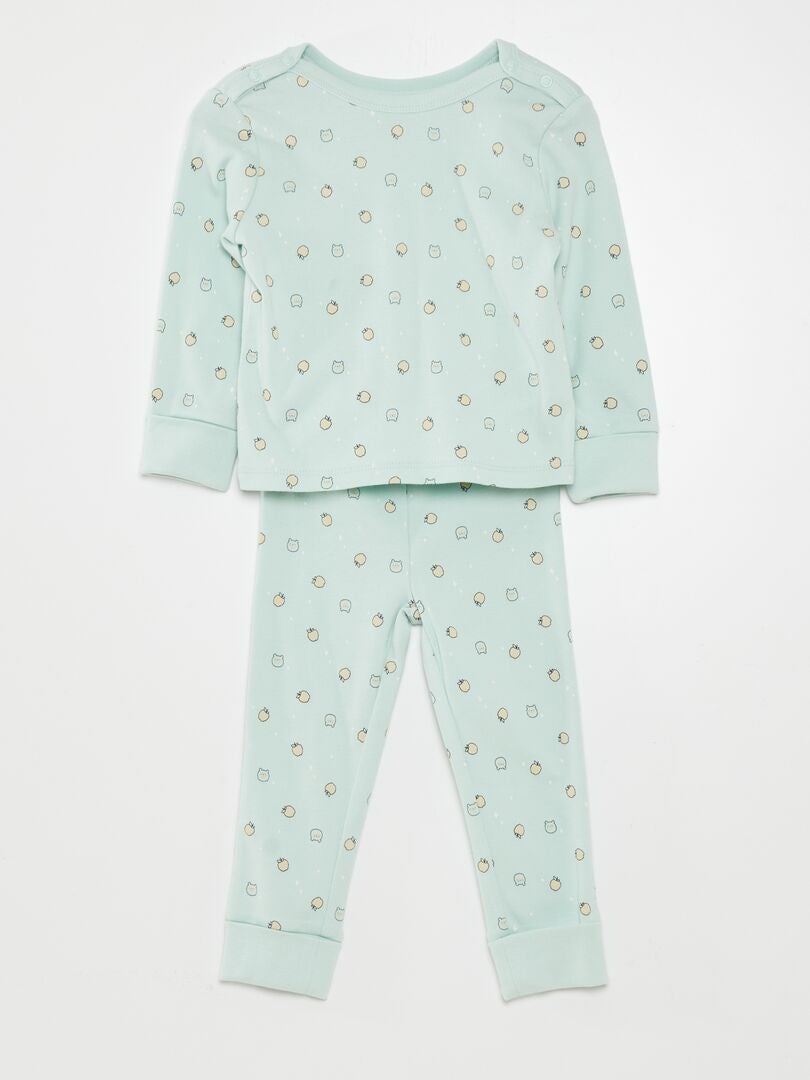 Conjunto de pijama de 2 piezas (camiseta + pantalón) - VERDE