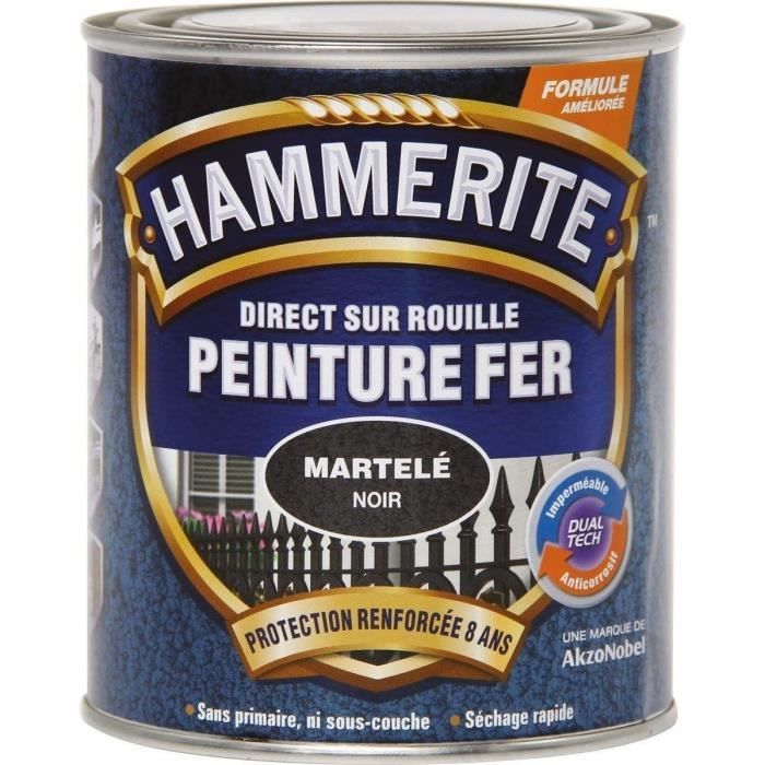 Hammerite Hammered Iron Paint - JULIEN - 0.25L - Slate Grey - Exterior - Matte - Specific