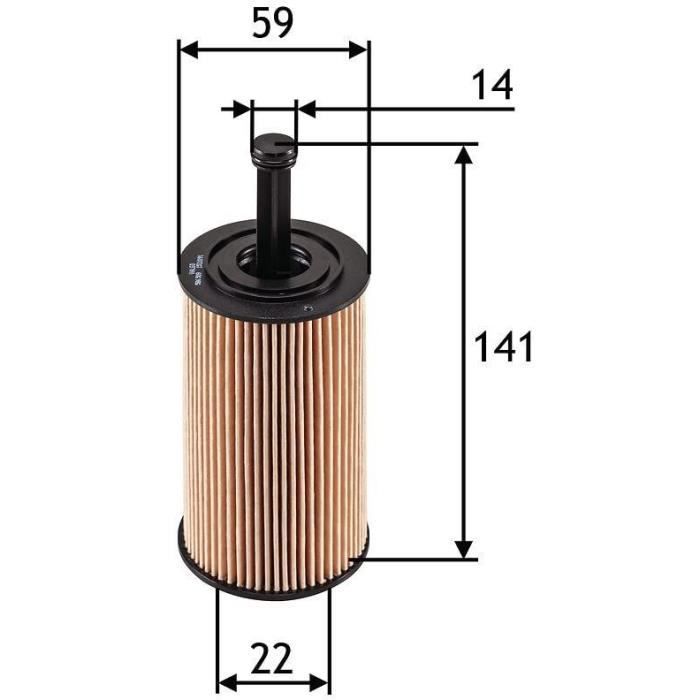 Filtre à huile - VALEO - 586509 - FLT HUI PEUG 206 1.4I PEUG 206 1.1I