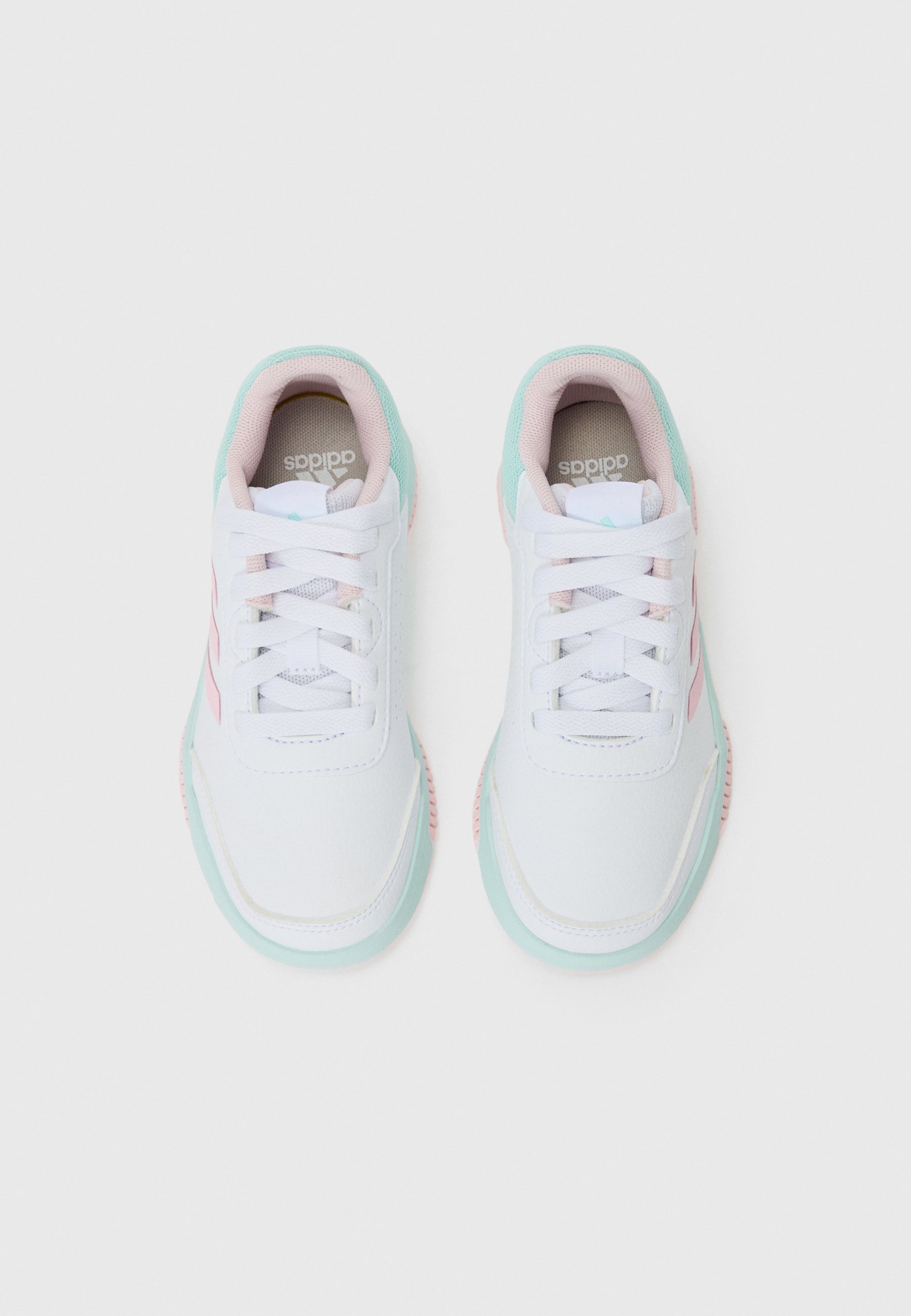 adidas Performance TENSAUR - Chaussure d'entraînement - blanc/rose clair/bleu turquoise