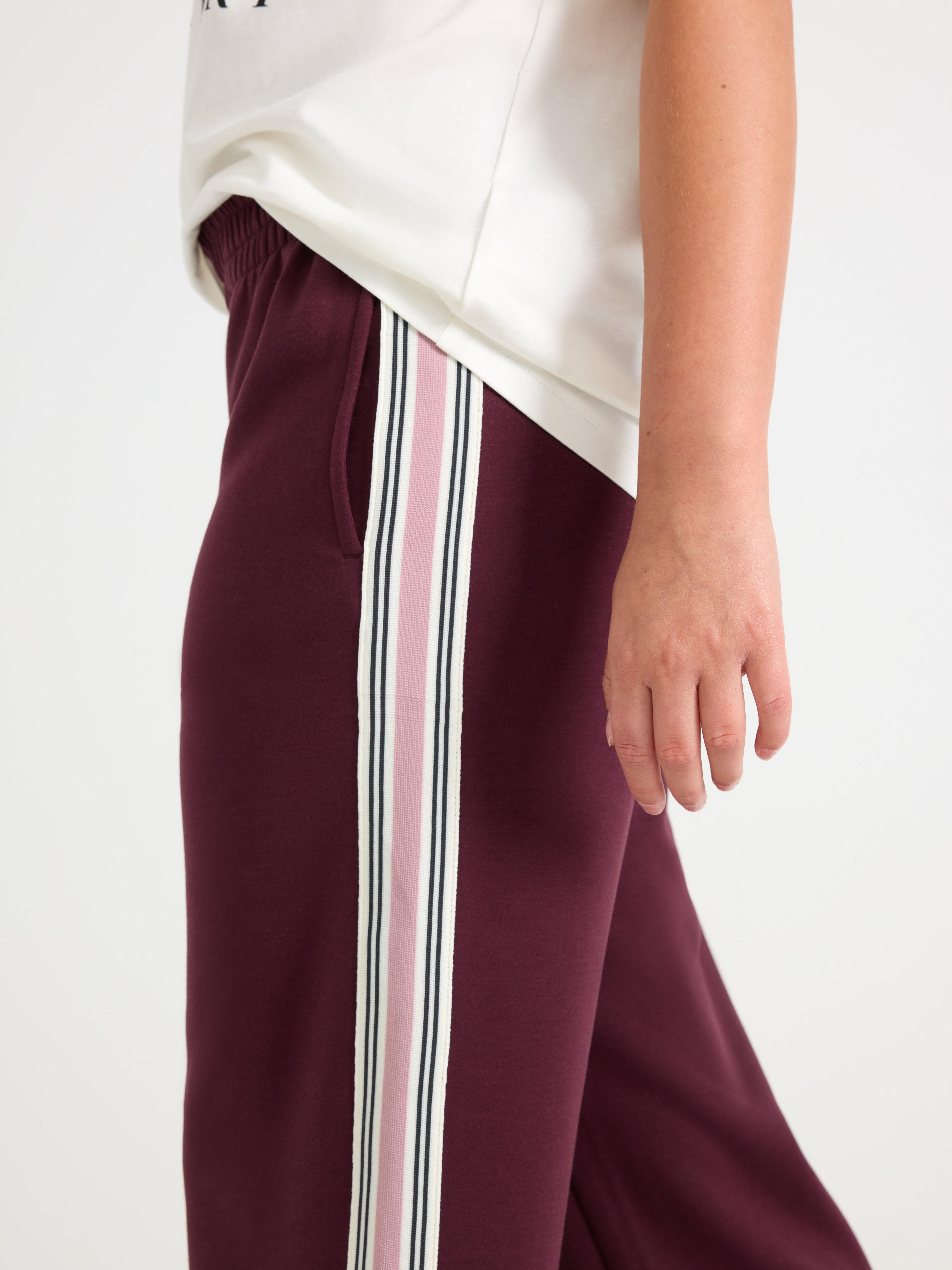 Pantaloni tricotați liliac închis