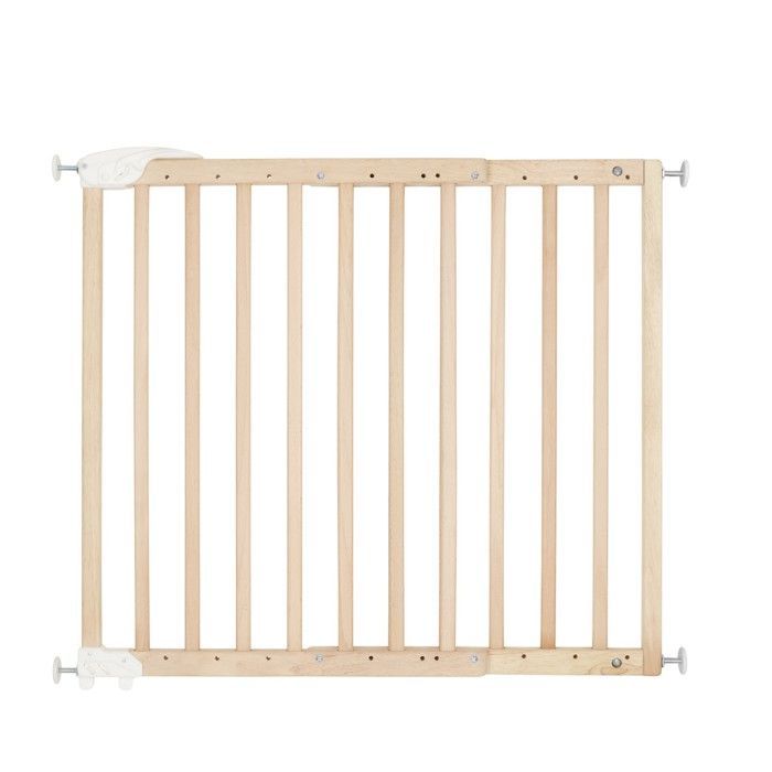 Barrera de seguridad Badabulle Deco Pop - Extensible para aberturas de 63 a 106 cm - Fijación con tornillos, madera natural