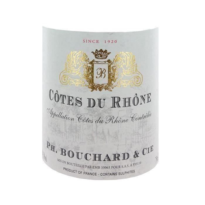 Bouchard & Cie Côtes du Rhône - Vin rouge de la Vallée du Rhône x6