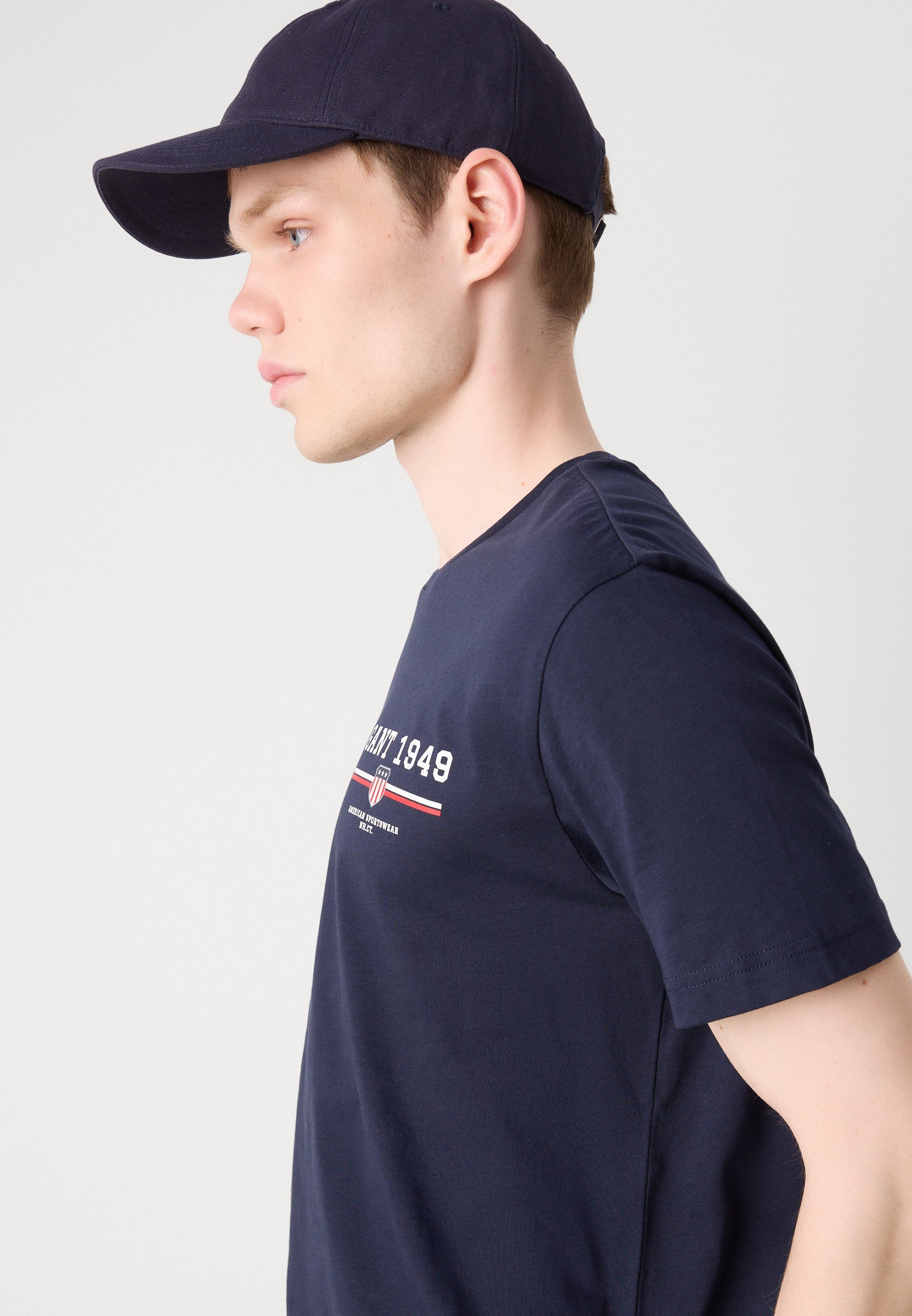 GANT GRAPHIC - T-shirt stampata - blu sera