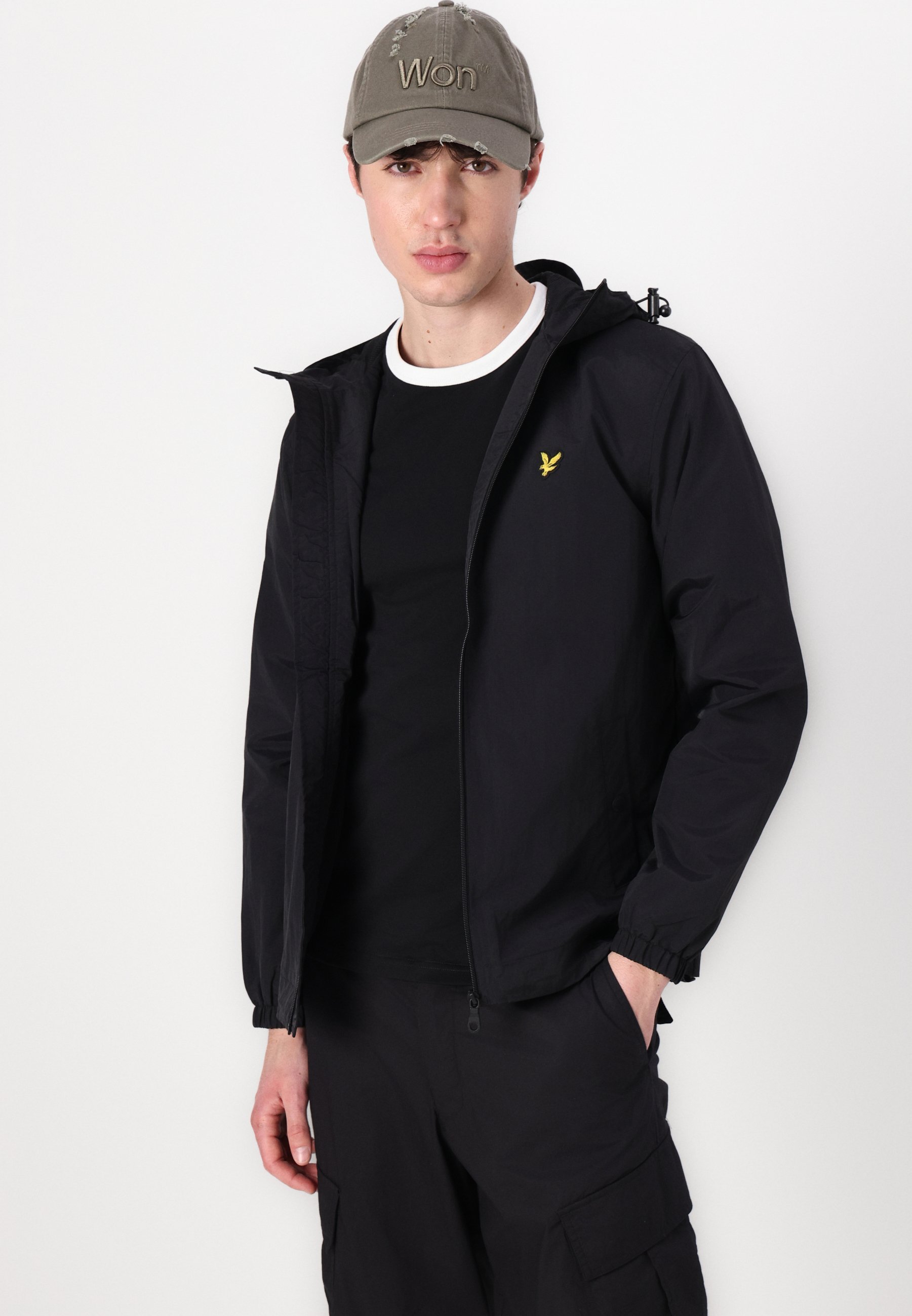 Lyle & Scott jas met ritssluiting - Zomerjas - zwart
