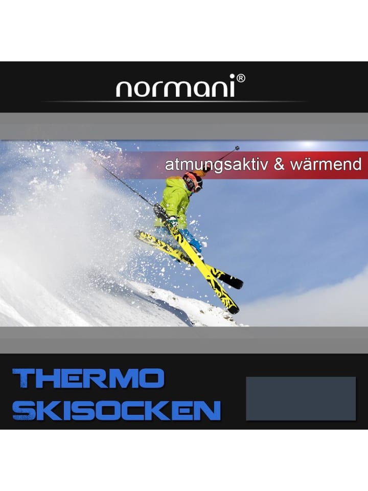 normani 2 Paar Ski-Kniestrümpfe Classic in Blau/Grau günstig kaufen
