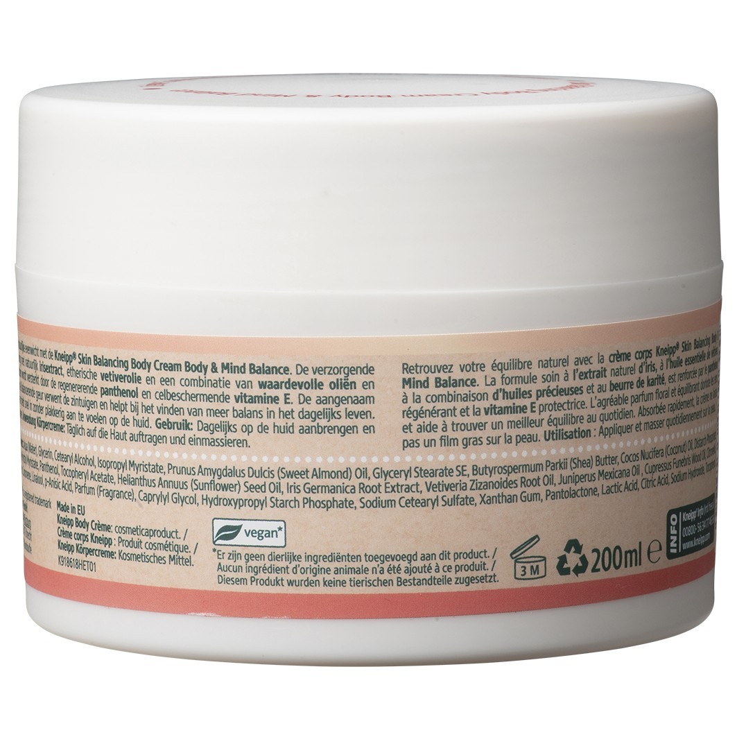 Kneipp telový krém Body & Mind Balance - telový krém na vyváženie pokožky - 200 ml