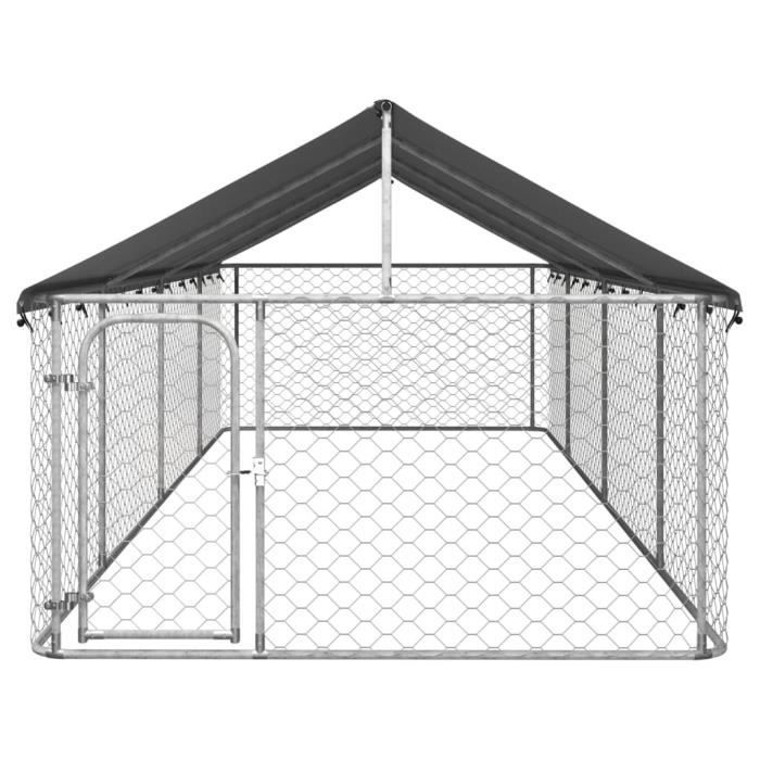 Buitenkennel - Niet gespecificeerd - 600x200x150 cm - Metaal - Grote ruimte - Bescherming voor honden