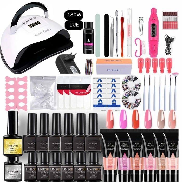 Lampe UV sèche ongles  - Kern Tech - 48W nail lampe ponceuse manucure vernis semi permanent extension outils décor kit manucure kit