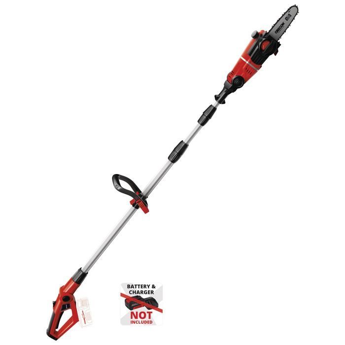 Einhell Elagueuse sur perche sans fil GE-LC 18 Li T-Solo PXC (18V, manche télescopique) Livré sans batterie ni chargeur
