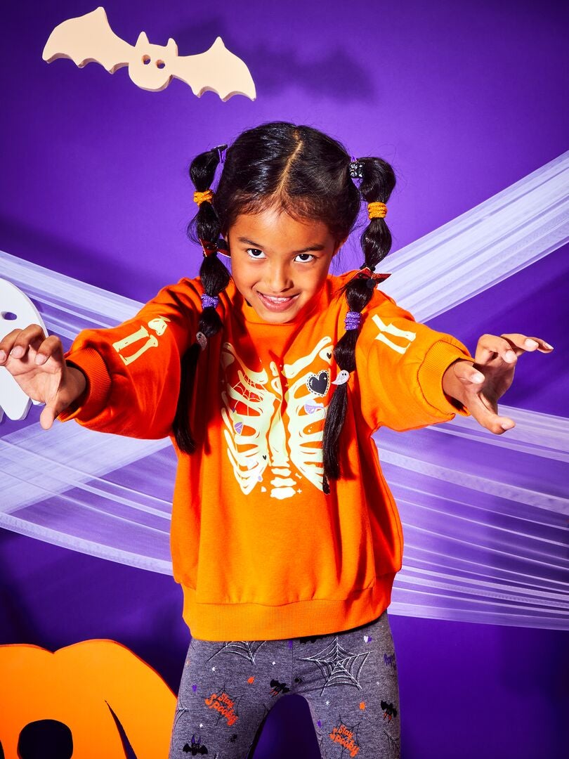 'Halloween' fleece sweatshirt - Oranje