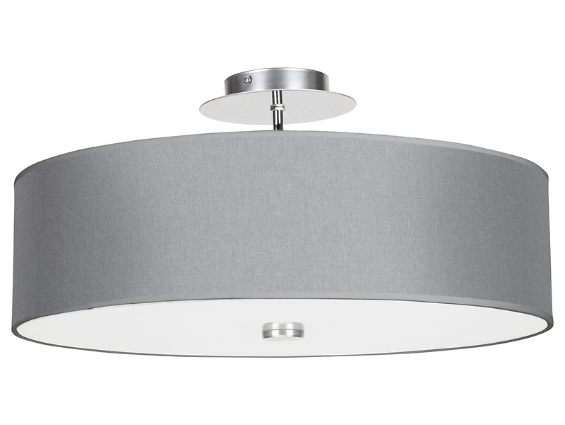 Lampa sufitowa Viviane Gray 3-punktowa z tkaniny i szkła