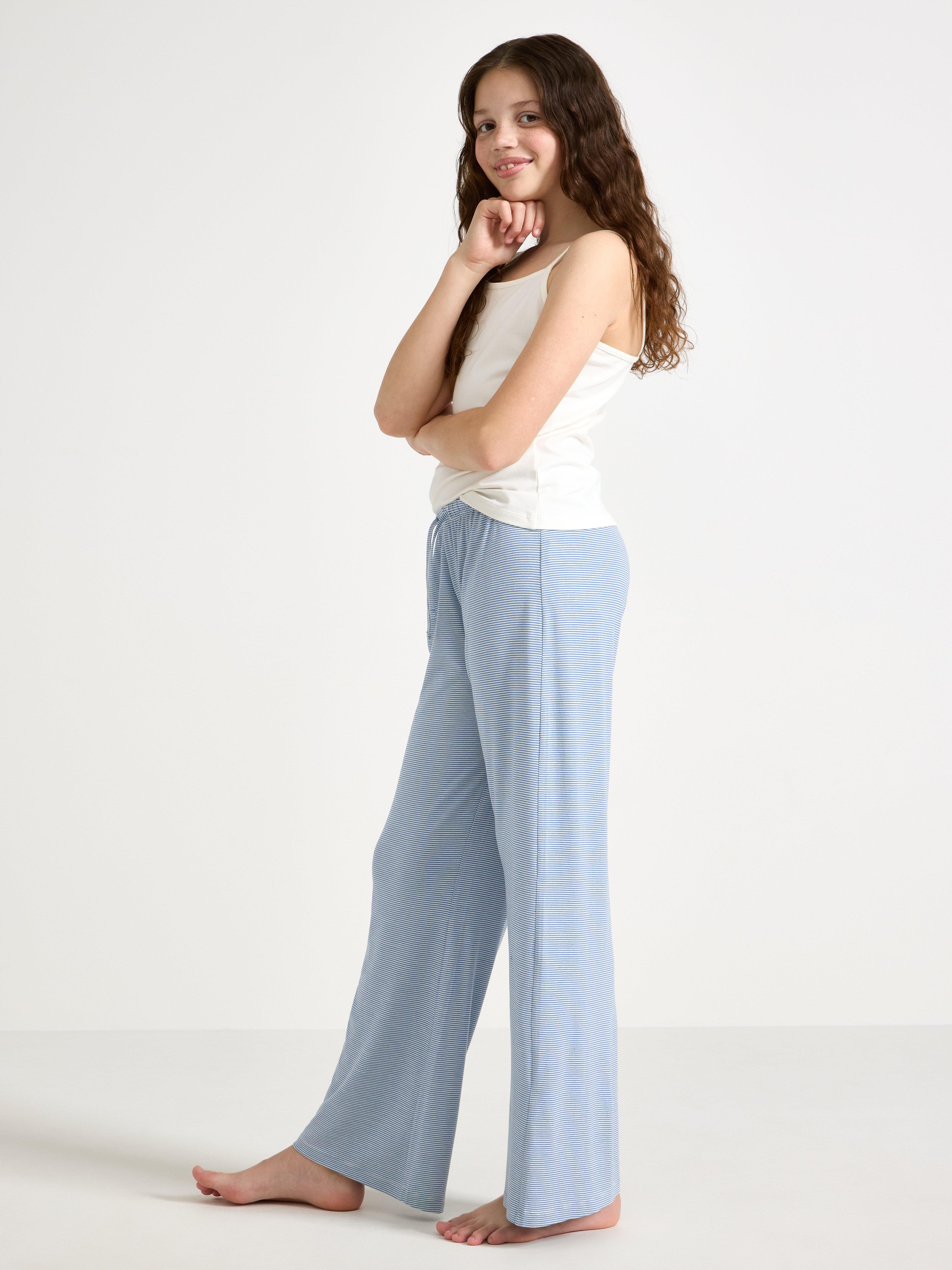 Pyjamasbyxor světle modrá